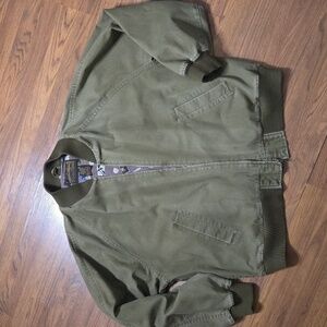 VTG Eddie Bauer Khaki Men's Bomber Jacket SZ XL